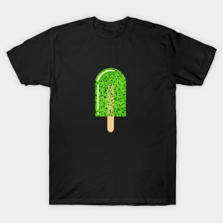 Tropical Fruit Popsicles on Black T-Shirt